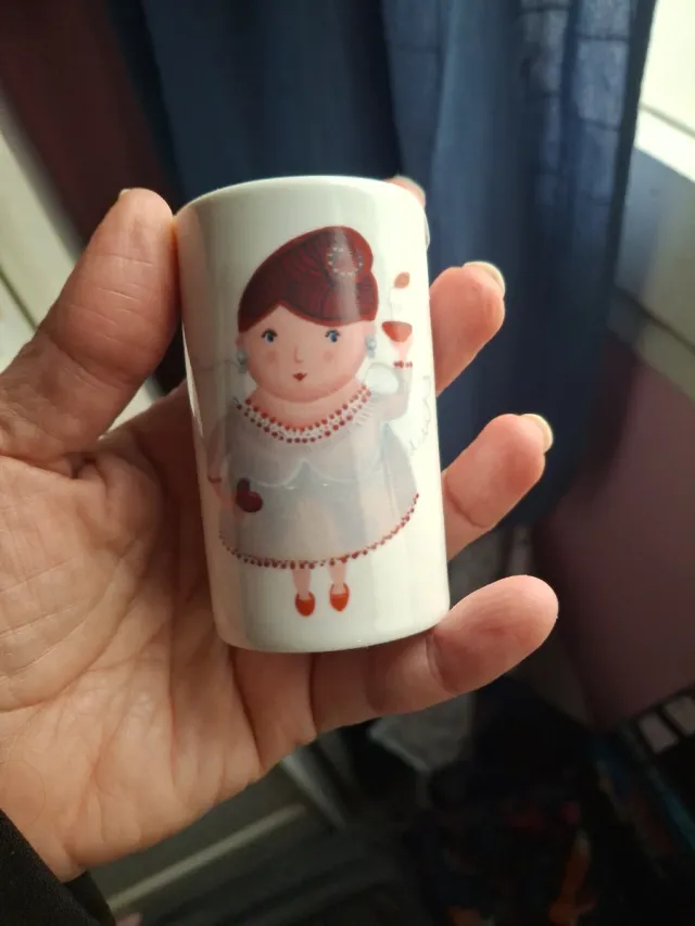 Vela cerámica ángel con copa