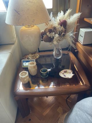 Pack 2 tavoli bassi - Legno e vetro