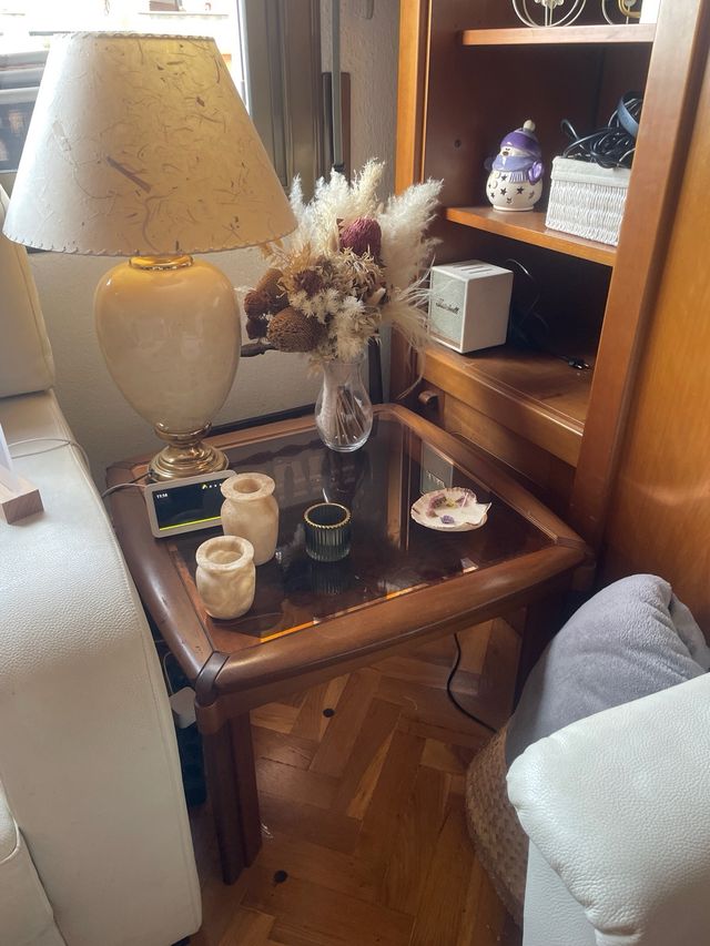 Pack 2 tavoli bassi - Legno e vetro