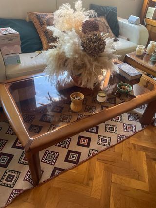 Pack 2 tavoli bassi - Legno e vetro