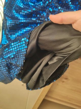 Vestido de fiesta azul lentejuelas ZARA navidad