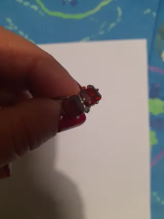 Coppia Orecchini Pietre Blu e Rosse