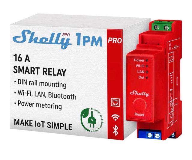 Shelly Pro 1PM - Interruttore Relè Intelligente