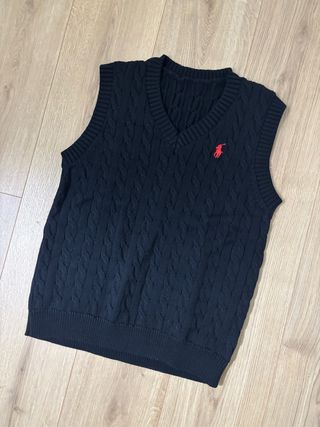 Polo Ralph Lauren Chaleco Negro Cable Knit