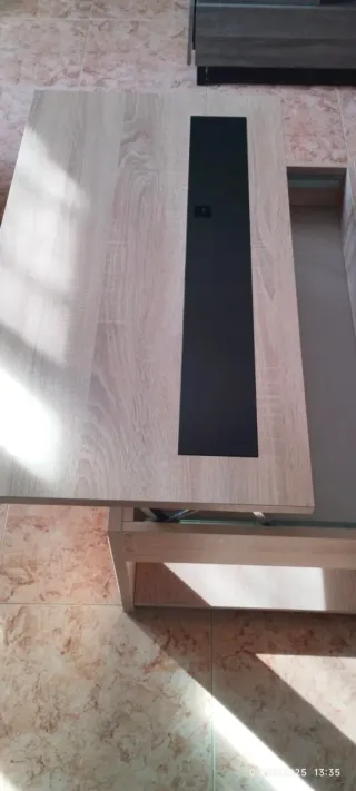 Mesa de centro madera y cristal