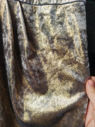 Vestido de fiesta dorado ZARA terciopelo navidad