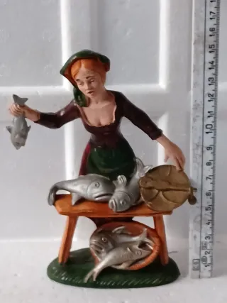 Pastore presepe cm 15 con agnello