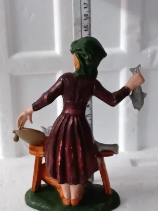 Pastore presepe cm 15 con agnello