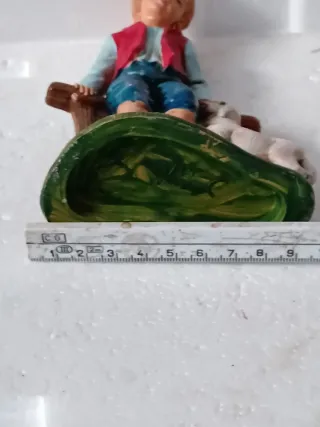 Pastore presepe cm 15 con agnello