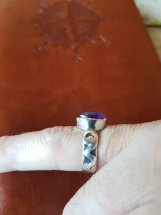 Antiguo anillo de plata,unico, hecho a mano,piedra