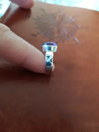 Antiguo anillo de plata,unico, hecho a mano,piedra