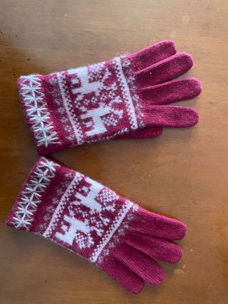 Guantes de lana con diseño