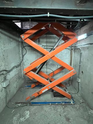 Elevador Tijera Hidráulico Naranja