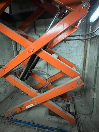 Elevador Tijera Hidráulico Naranja
