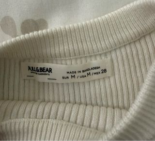 Jersey blanco corto de canalé