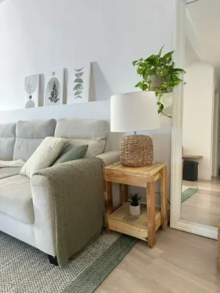 Mesita auxiliar rústica madera