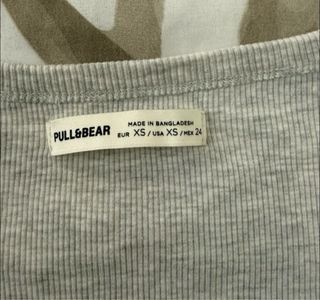 Camiseta Pull&Bear gris manga larga