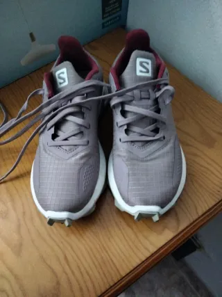 Zapatillas Salomon Mujer Gris/Rojo