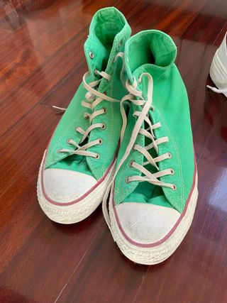 Converse verdes vintage, talla 9