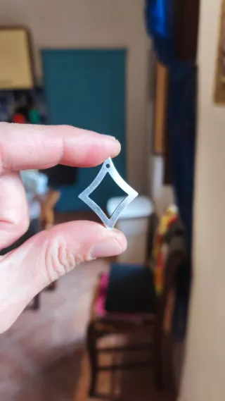 Ciondolo quadrato argento