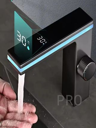 Grifo para lavabo color negro metálico