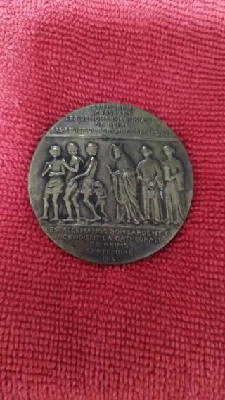 Medalla Francesa 1914 Reims
