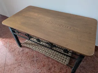 Mesa de centro rústica forja