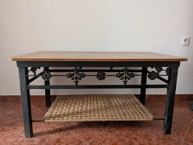 Mesa de centro rústica forja