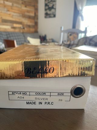 Zapatos de fiesta plateados talla 39