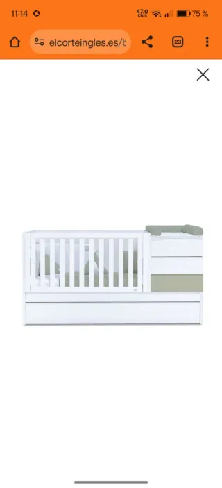 Cuna Alondra 70x140 cm Evolutiva