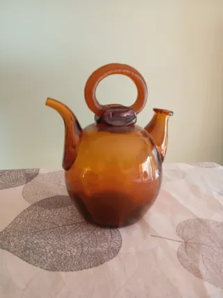 Botijo antiguo cristal ámbar