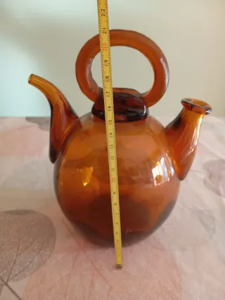 Botijo antiguo cristal ámbar