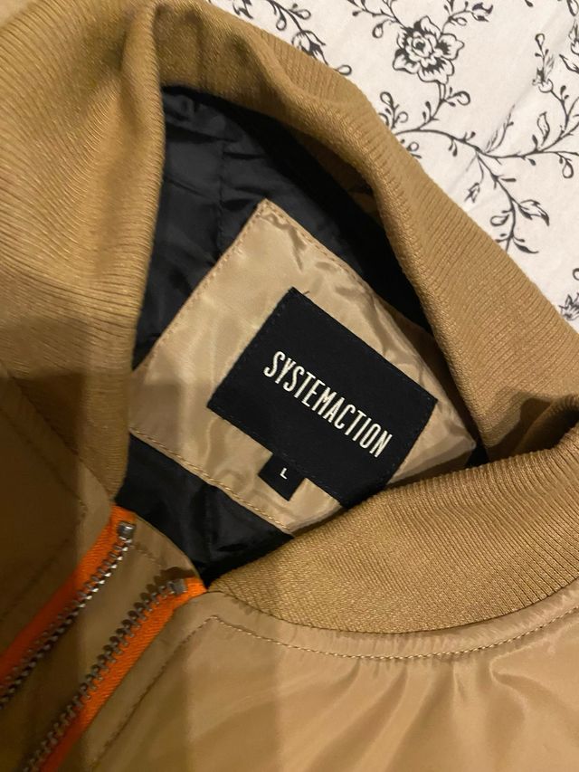 Chaqueta Systemaction ,Beige Naranja