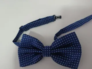 Pajarita azul con puntos