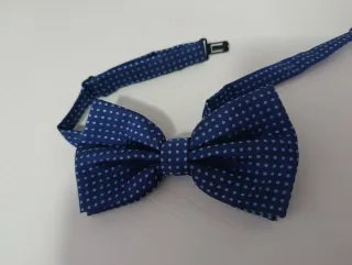 Pajarita azul con puntos