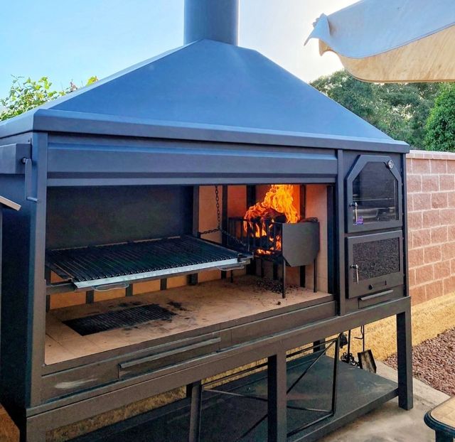 Barbacoa Parrilla Metal Negra