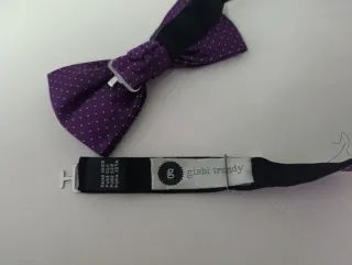 Pajarita Gisbi Trendy Morada Lunares