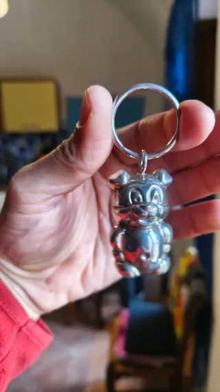 Portachiavi cagnolino orsetto argento