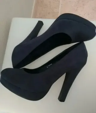 Zapatos tacón MaryPaz azul talla 37