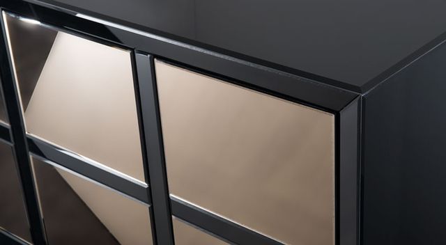 Aparador moderno in vetro e metallo