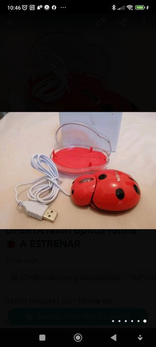 Ratón Óptico USB Mariquita A Estrenará a