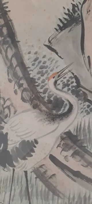 Cuadro antiguo chino pintado a mano