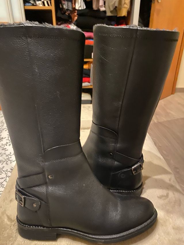 Botas de piel media caña