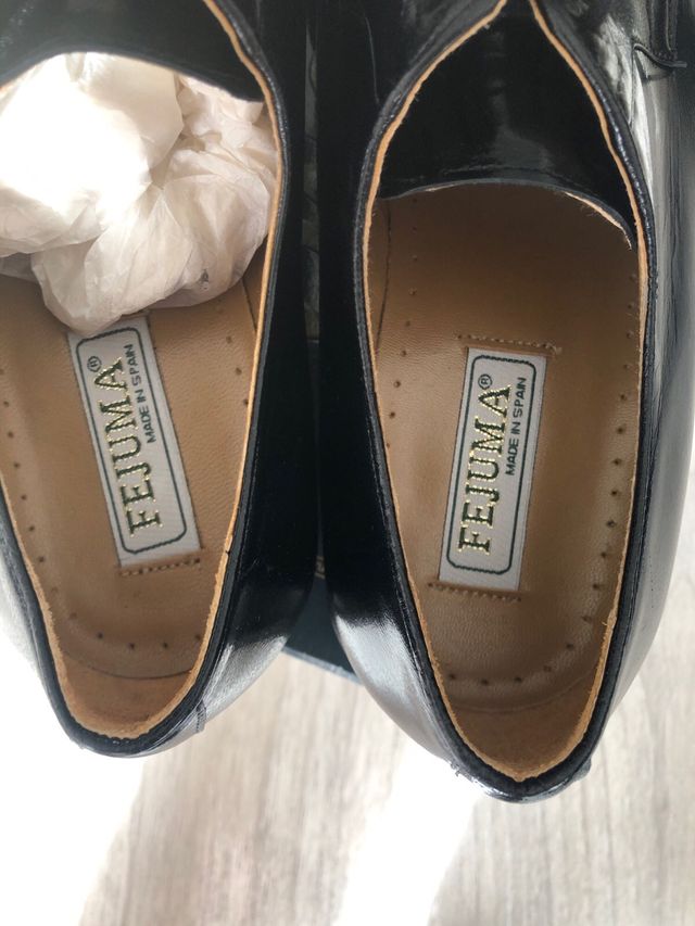 Zapatos de piel hombre negros