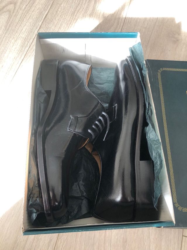 Zapatos de piel hombre negros