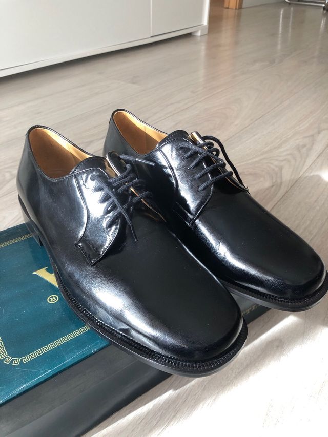 Zapatos de piel hombre negros