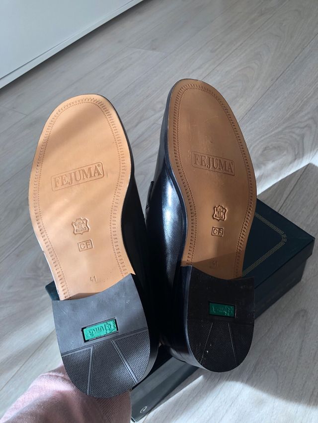 Zapatos de piel hombre negros