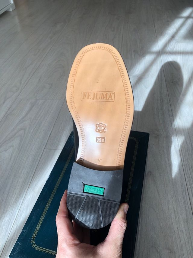 Zapatos de piel hombre negros