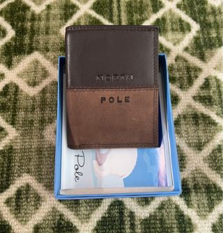 Portafoglio North Pole vera pelle marrone