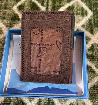 Portafoglio North Pole vera pelle marrone